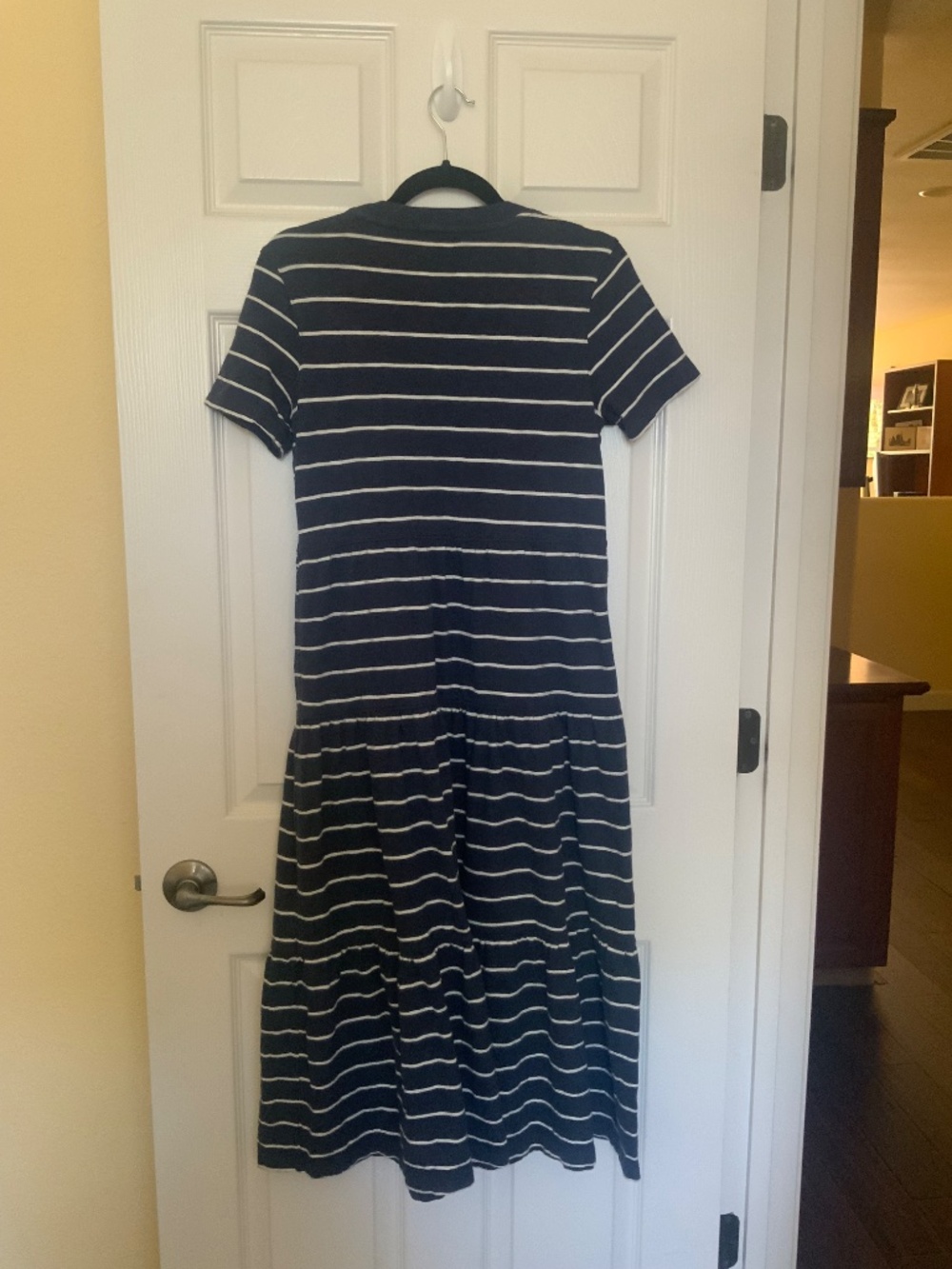 Marine Layer Navy/White Striped Jersey Cotton Dress in Size XS - Picture 4 of 4